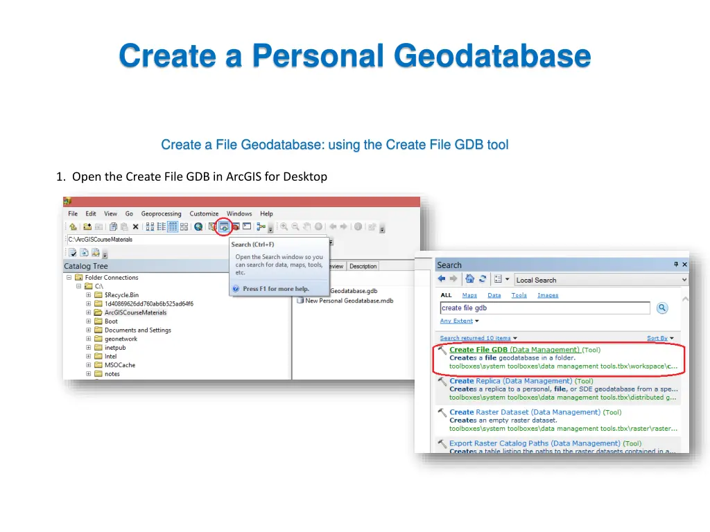 create a personal geodatabase 2