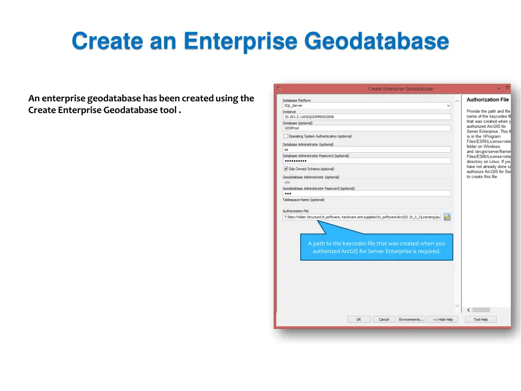 create an enterprise geodatabase 6