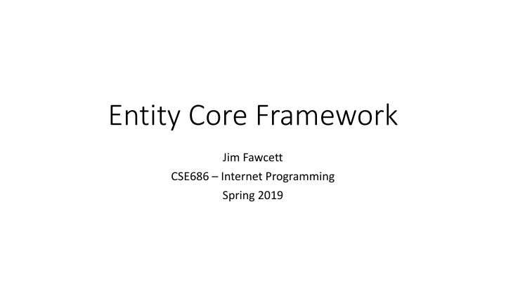 entity core framework