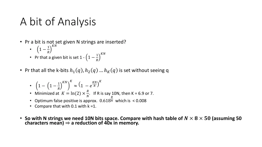 a bit of analysis