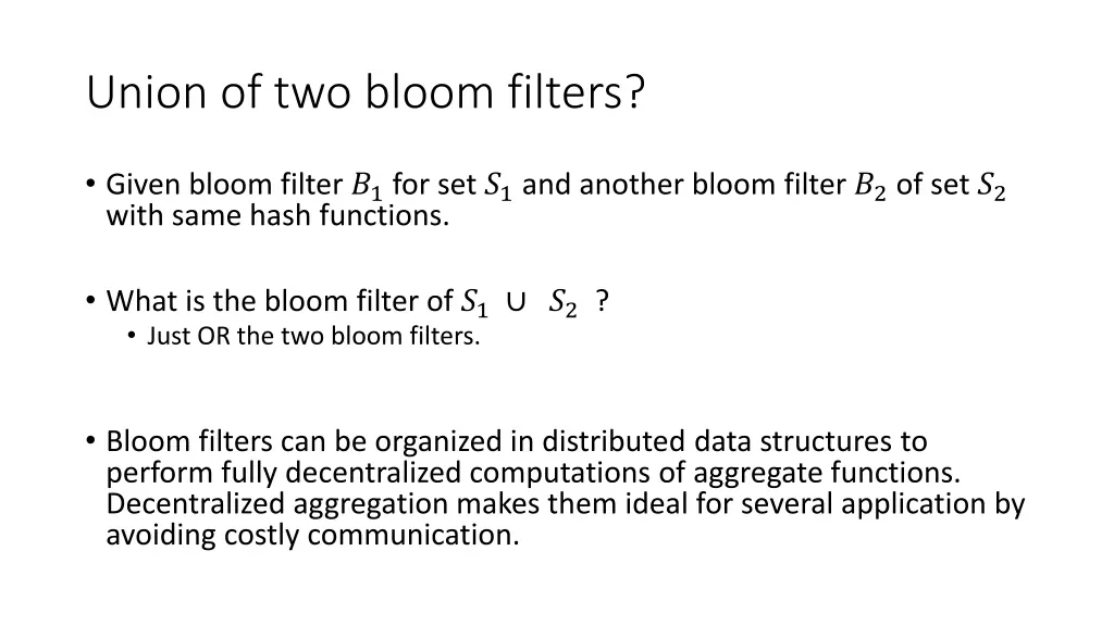 union of two bloom filters