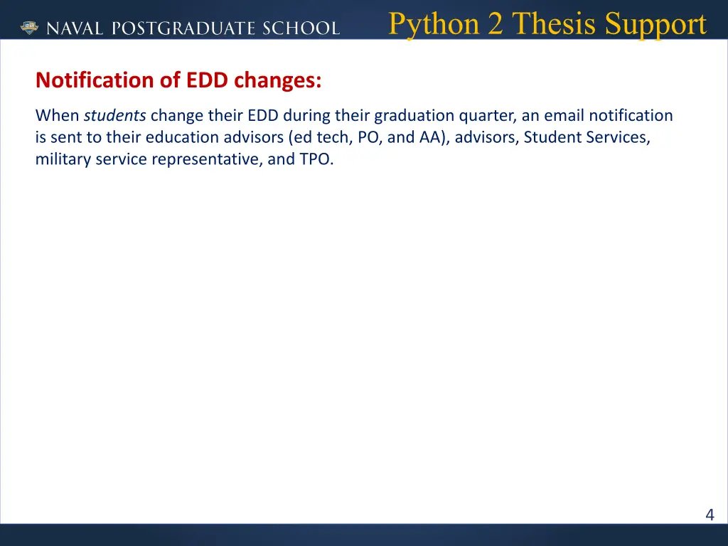 python 2 thesis support 4