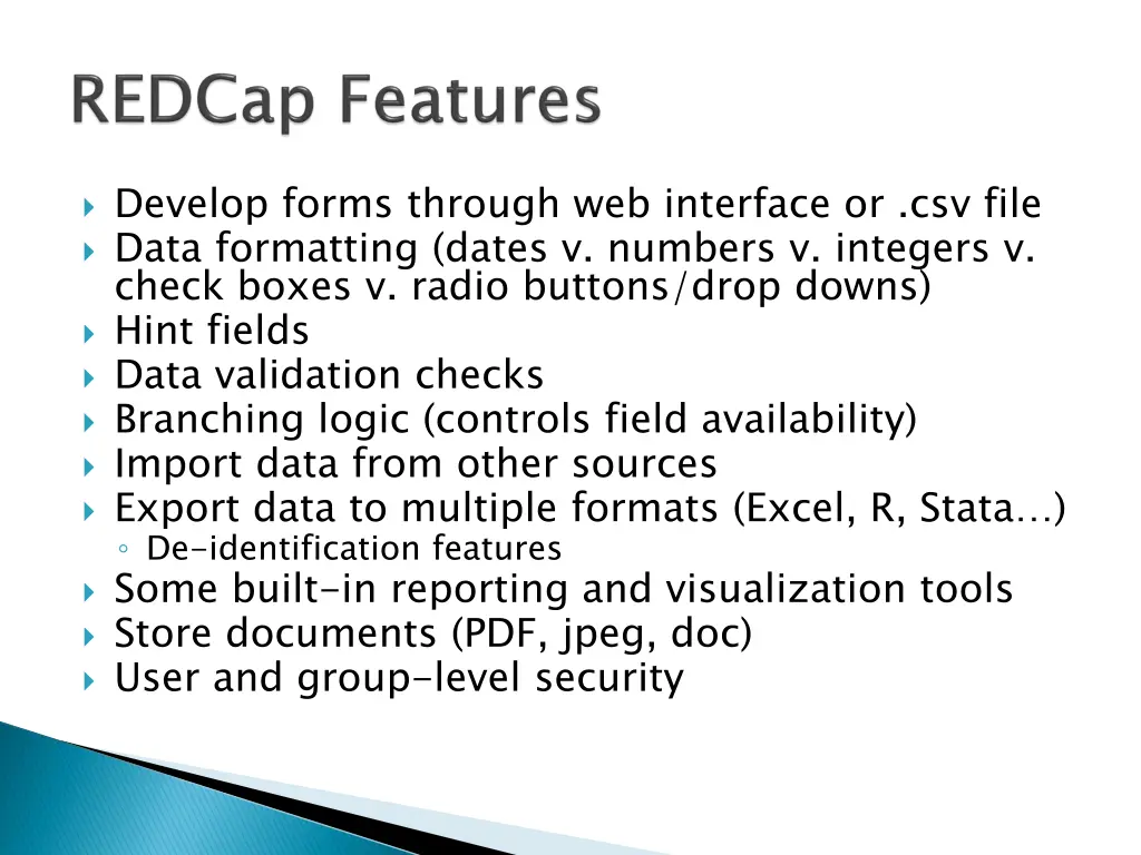 develop forms through web interface or csv file