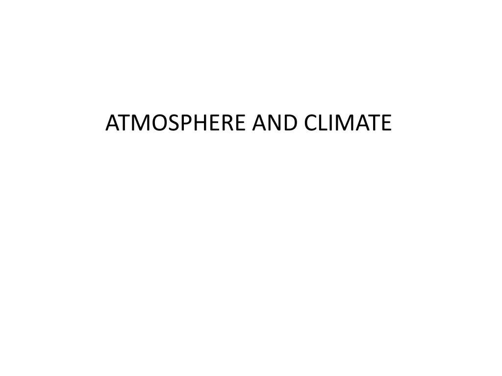 atmosphere and climate