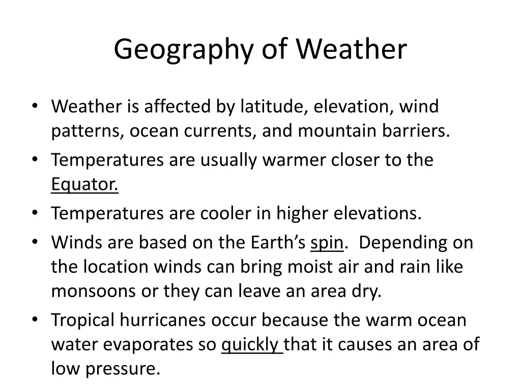 geography of weather