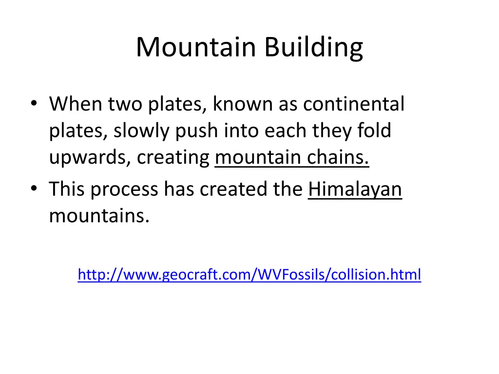 mountain building