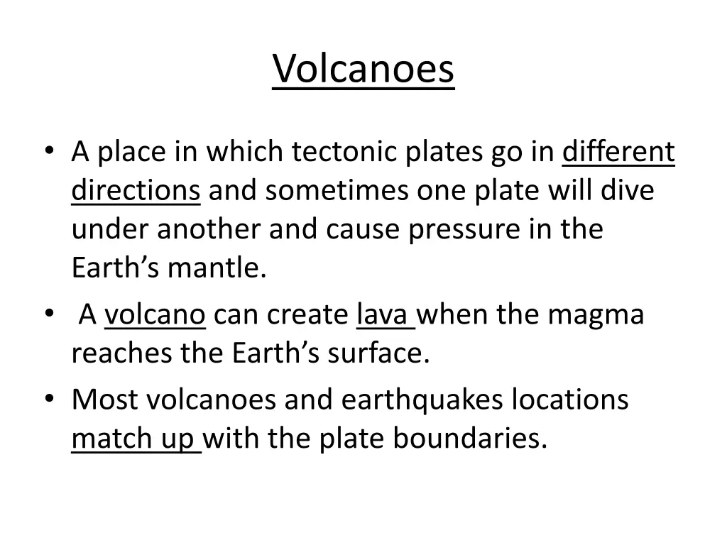 volcanoes