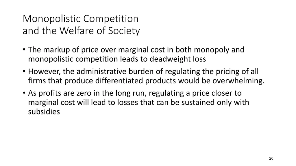 monopolistic competition and the welfare 2