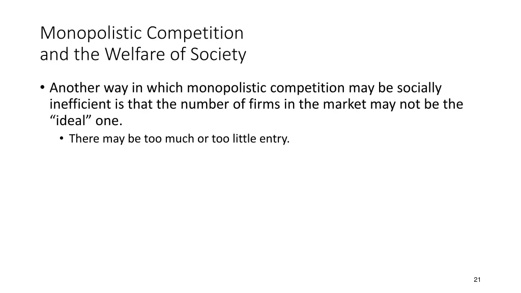 monopolistic competition and the welfare 3