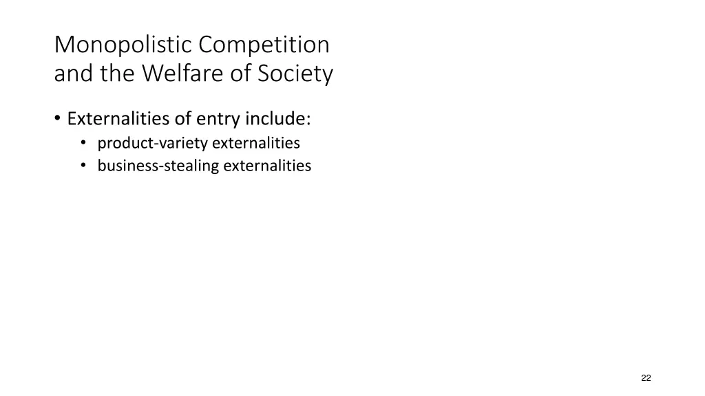 monopolistic competition and the welfare 4