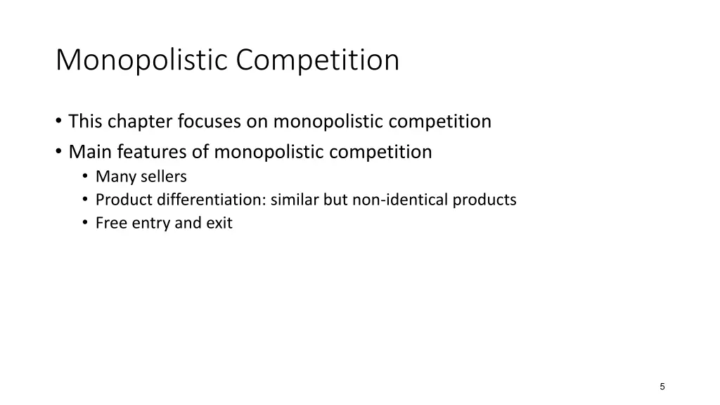 monopolistic competition