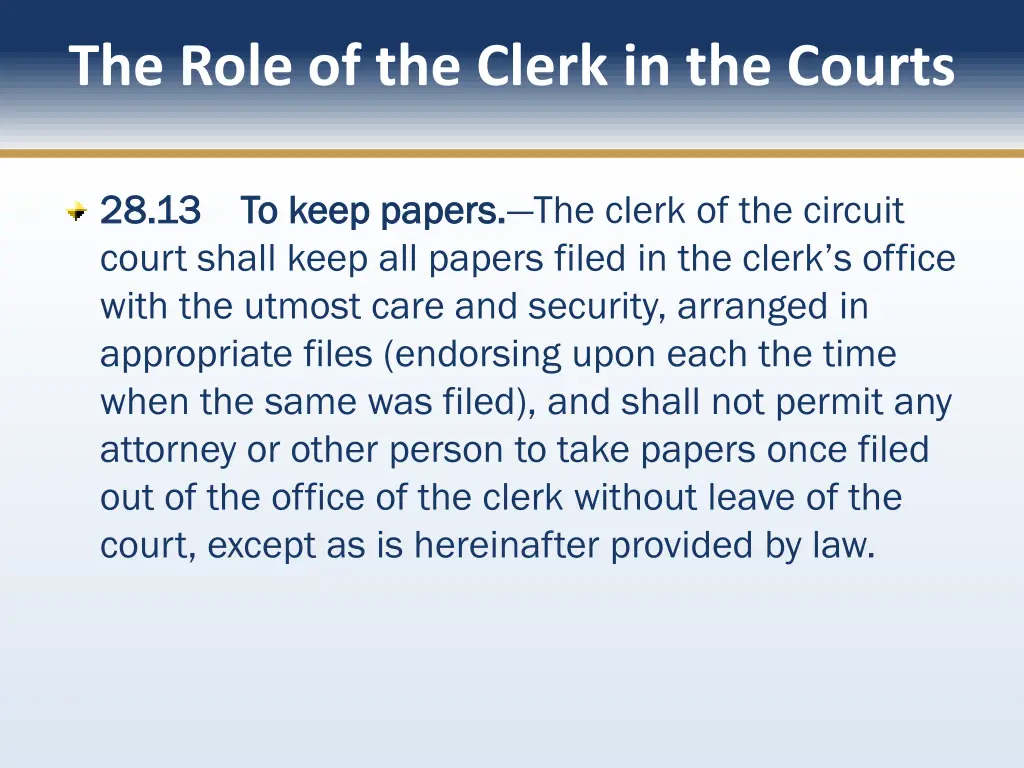 the role of the clerk in the courts 2