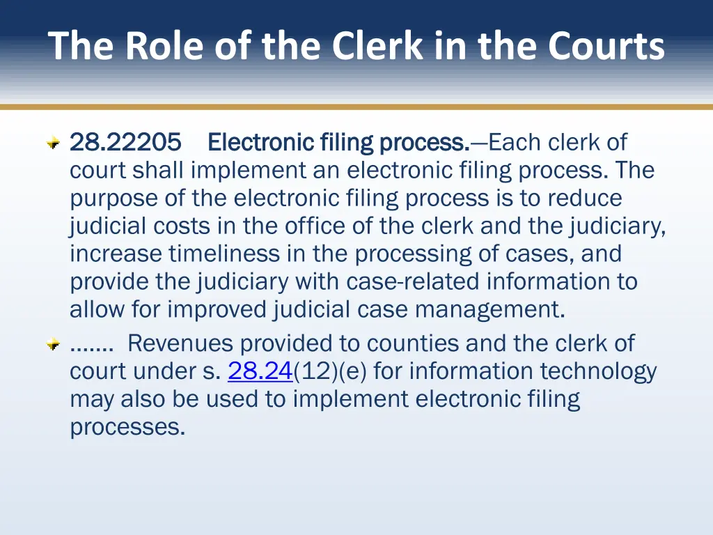 the role of the clerk in the courts 8