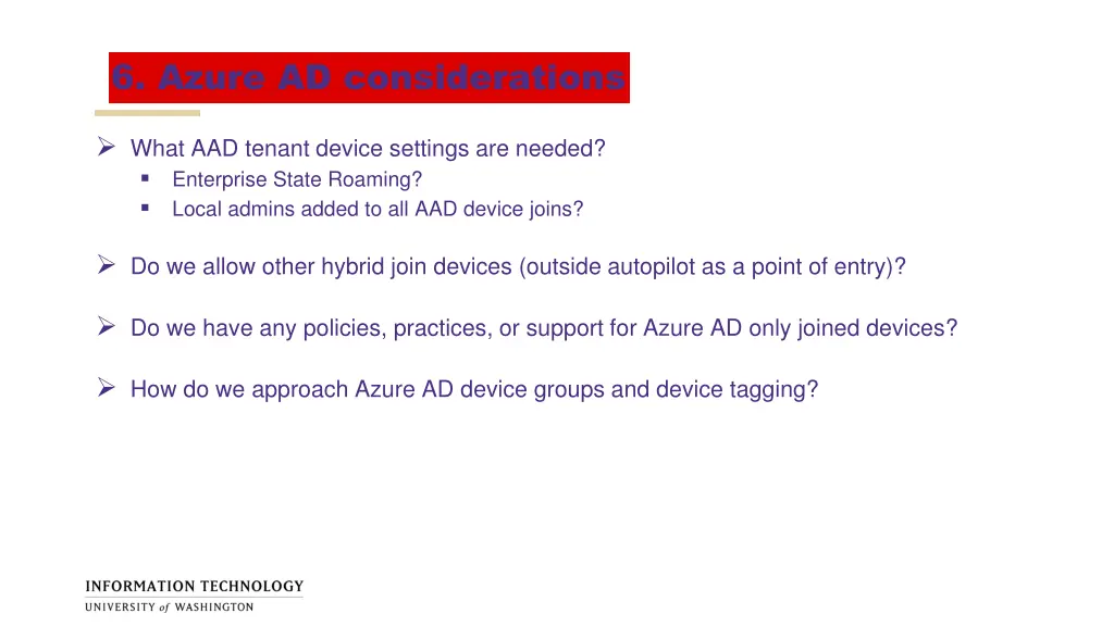 6 azure ad considerations