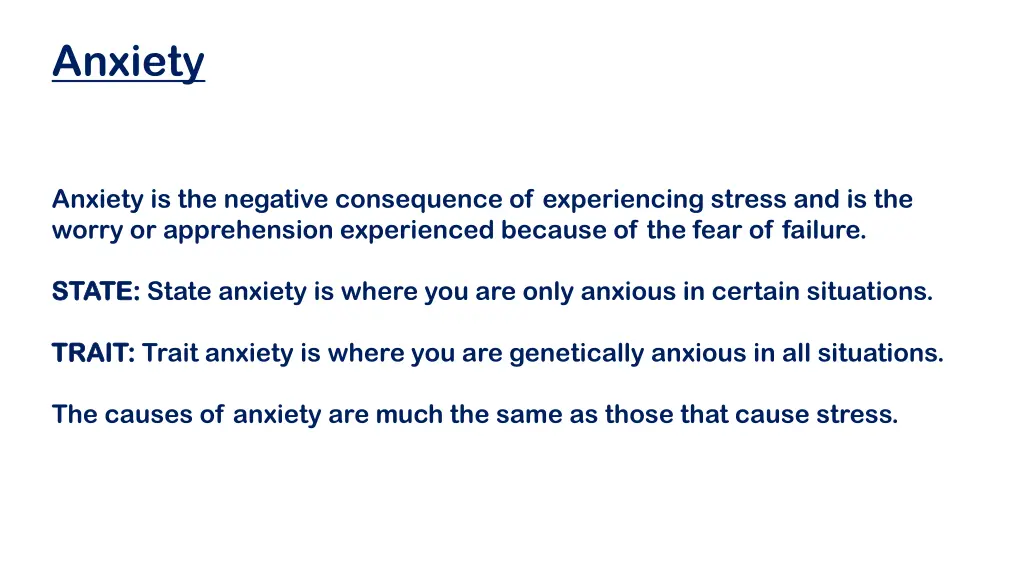 anxiety