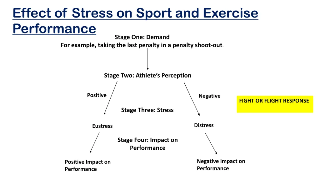 effect of stress on sport and exercise