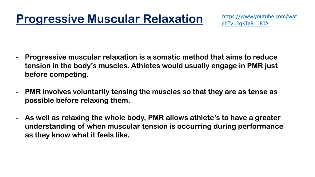 progressive muscular relaxation