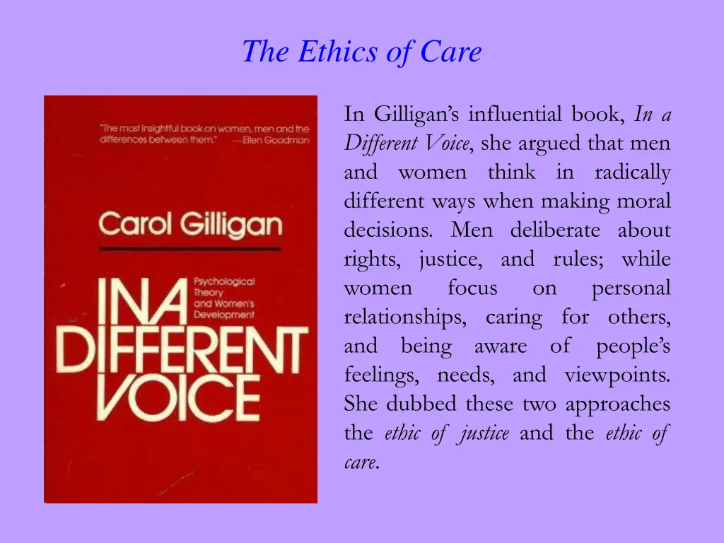 the ethics of care 1