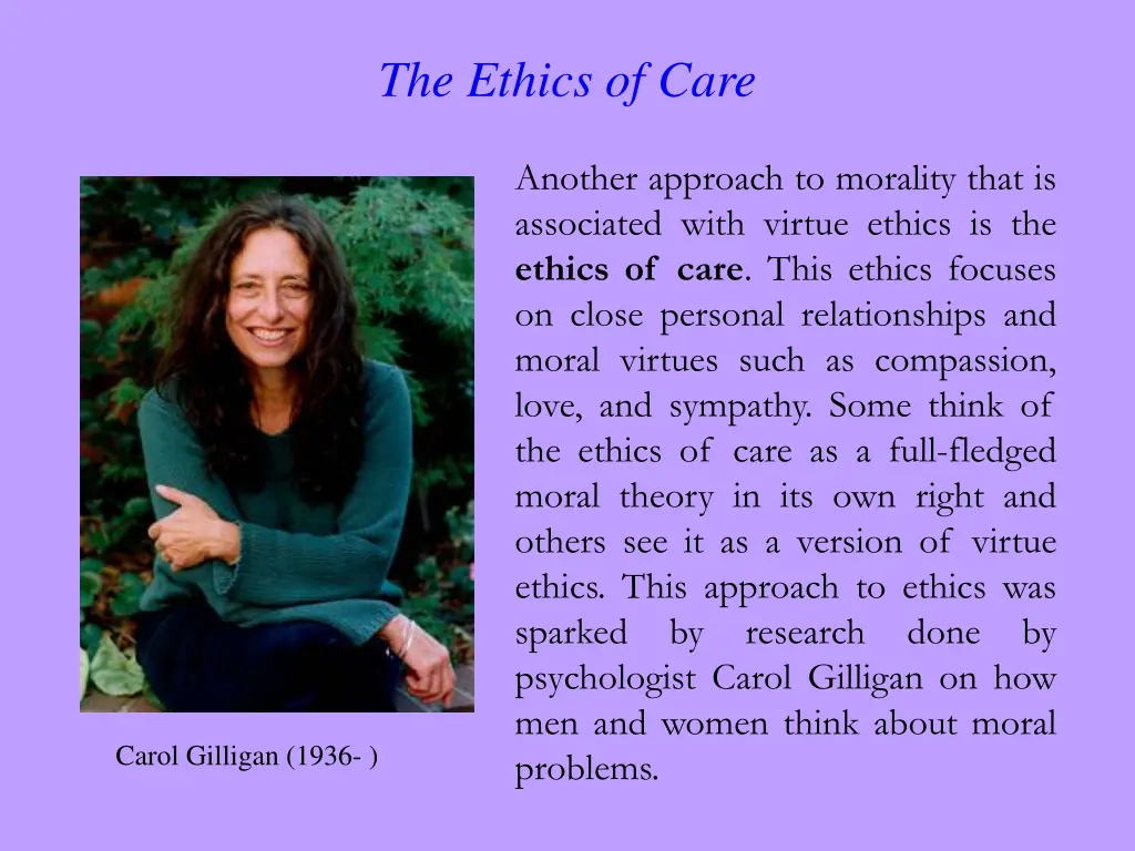 the ethics of care