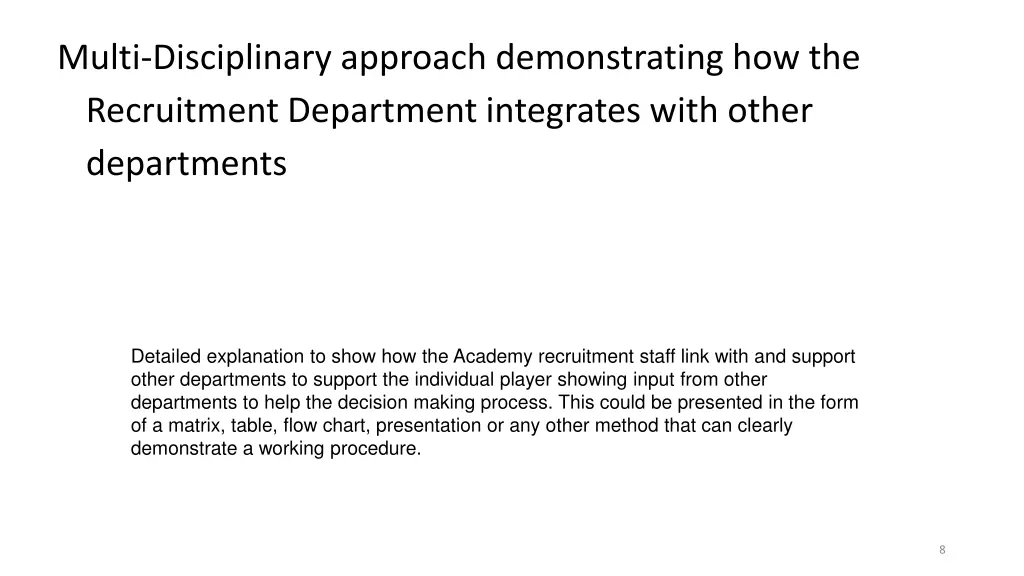 multi disciplinary approach demonstrating 3