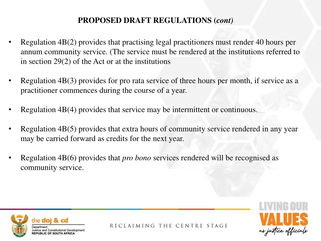 proposed draft regulations cont 1