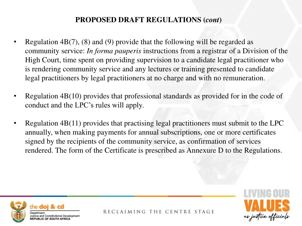 proposed draft regulations cont 2