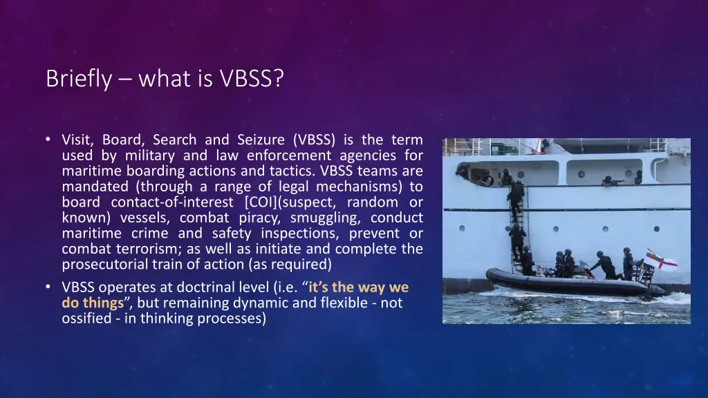 briefly what is vbss