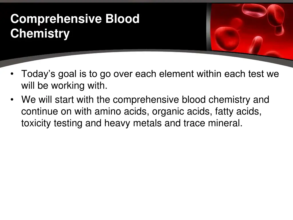 comprehensive blood chemistry 1