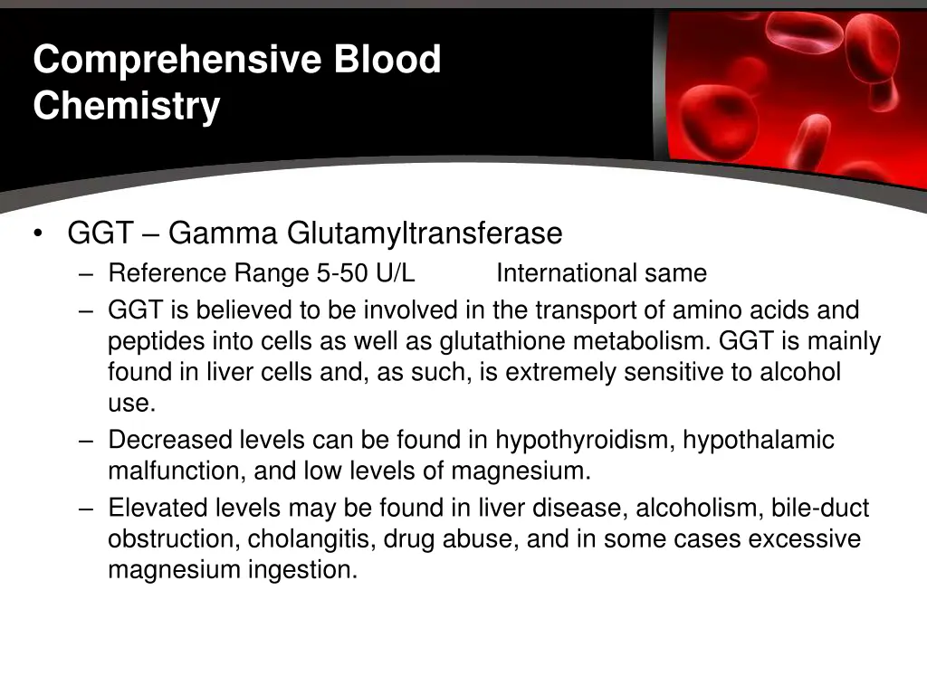 comprehensive blood chemistry 11