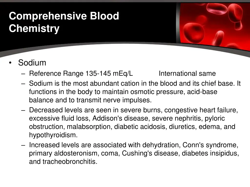 comprehensive blood chemistry 13