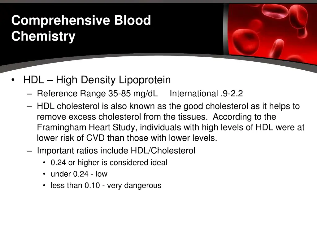 comprehensive blood chemistry 21