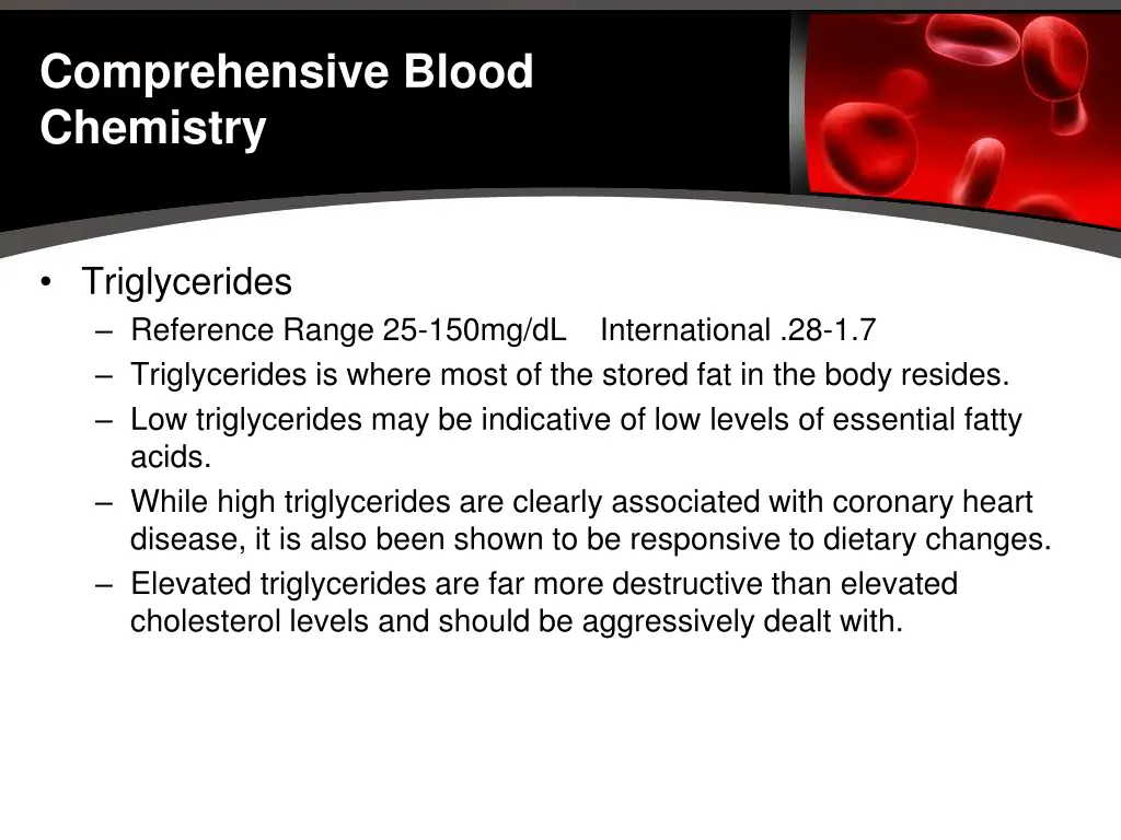 comprehensive blood chemistry 22