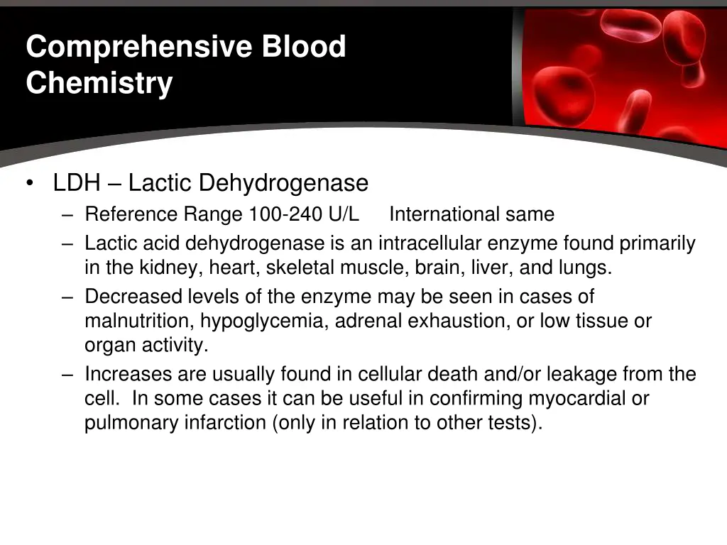 comprehensive blood chemistry 23