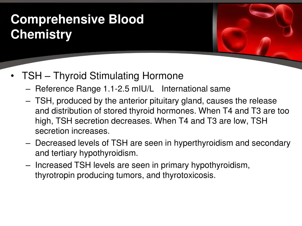 comprehensive blood chemistry 24