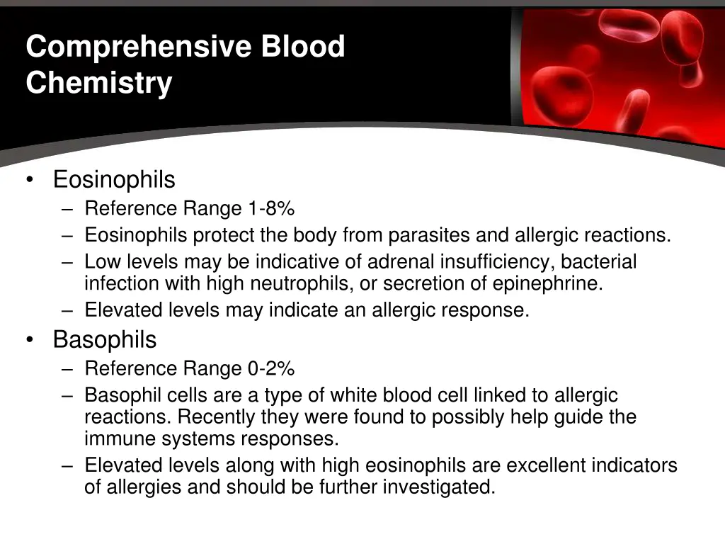 comprehensive blood chemistry 30