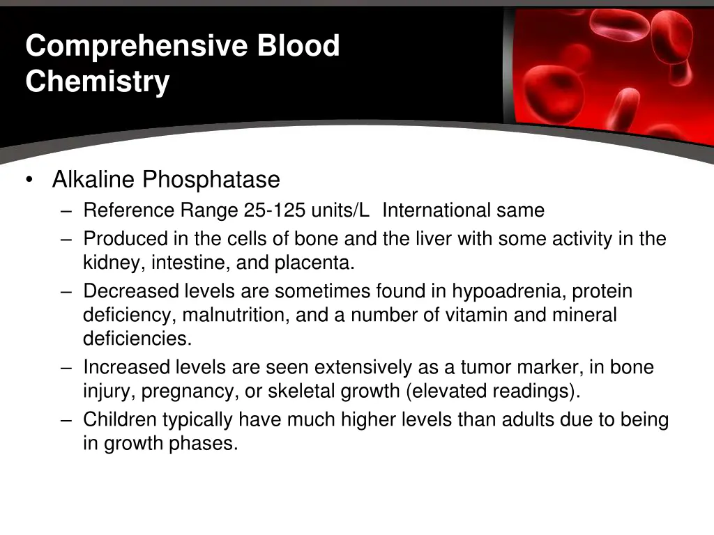 comprehensive blood chemistry 7