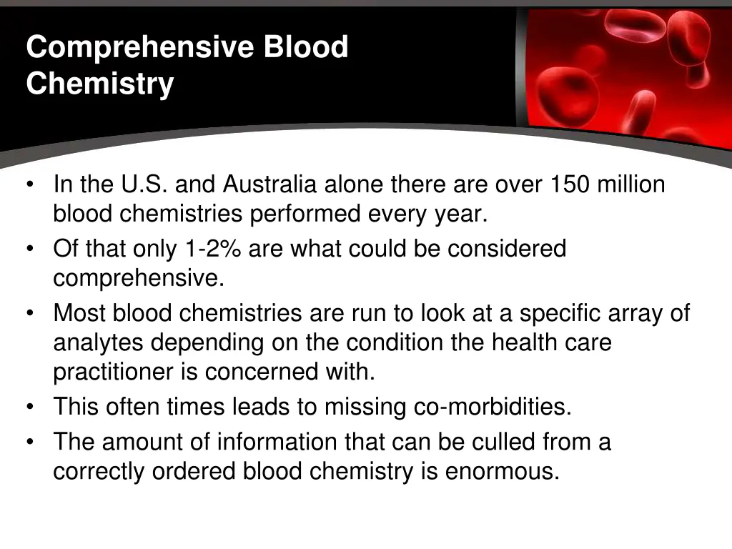 comprehensive blood chemistry