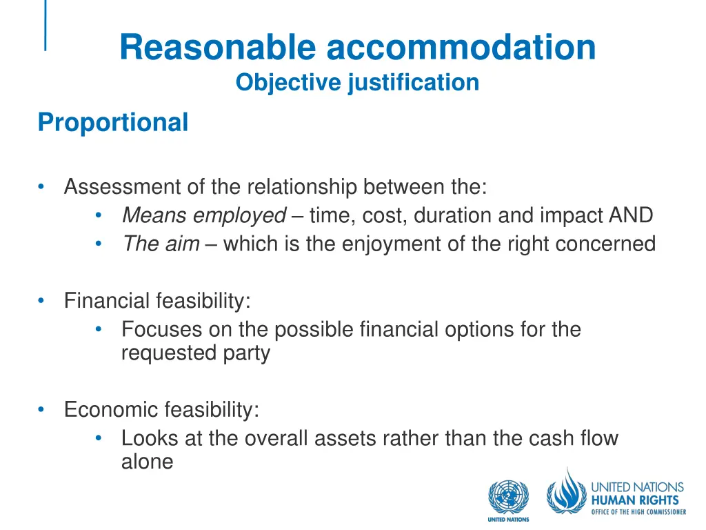 reasonable accommodation objective justification 2