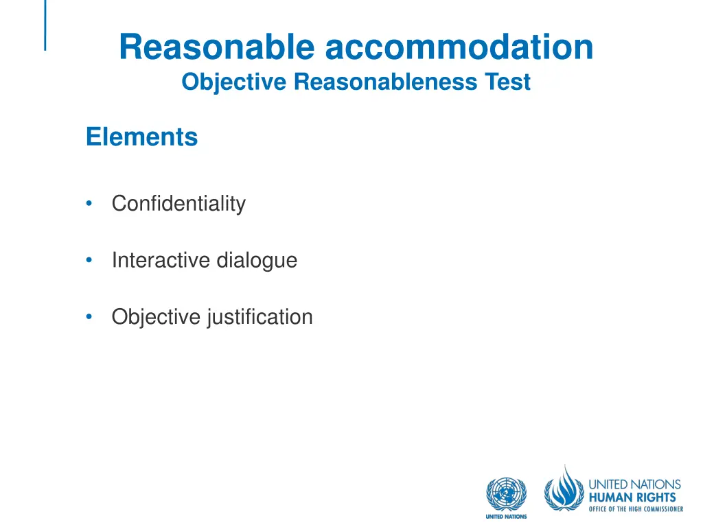 reasonable accommodation objective reasonableness