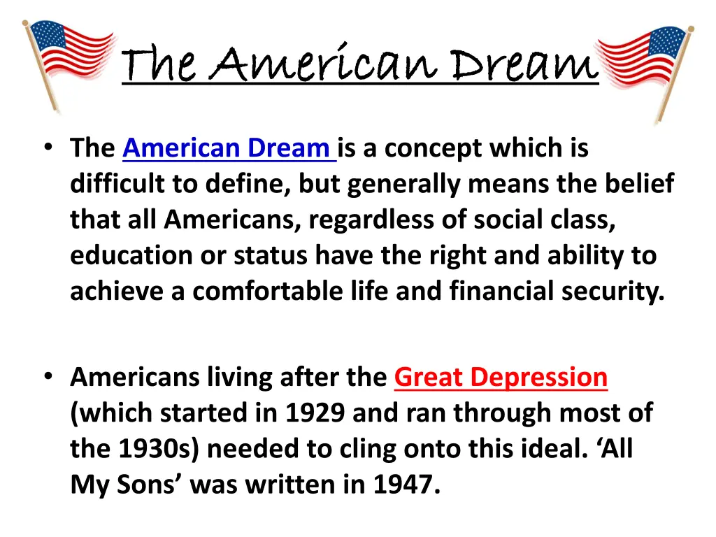 the american dream the american dream