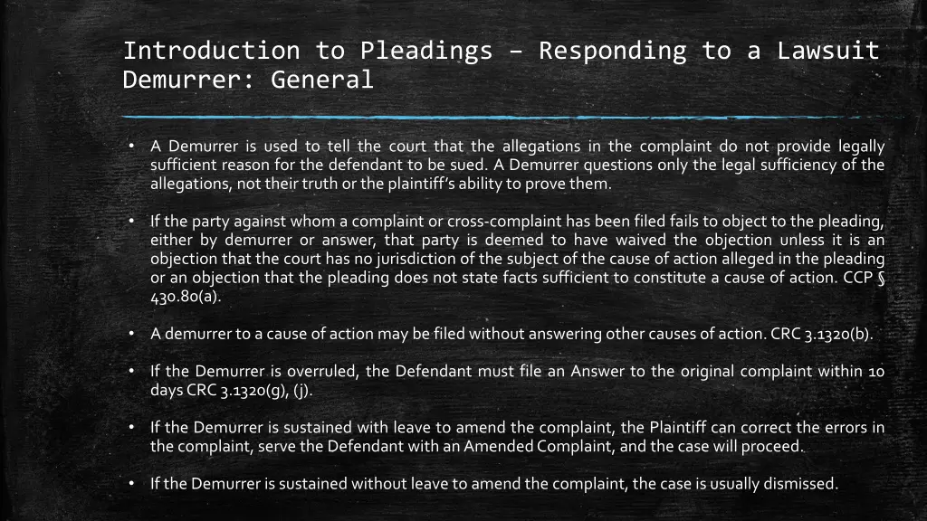 introduction to pleadings responding to a lawsuit 10