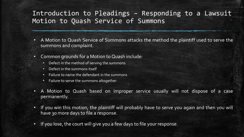 introduction to pleadings responding to a lawsuit 5