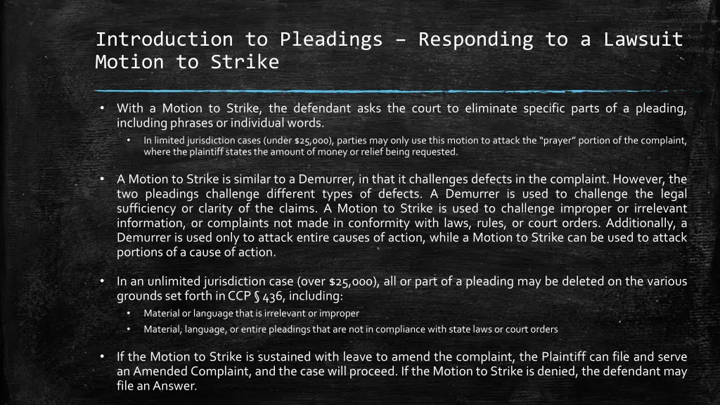 introduction to pleadings responding to a lawsuit 6