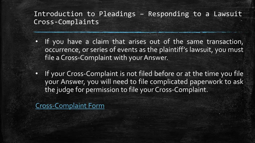 introduction to pleadings responding to a lawsuit 9