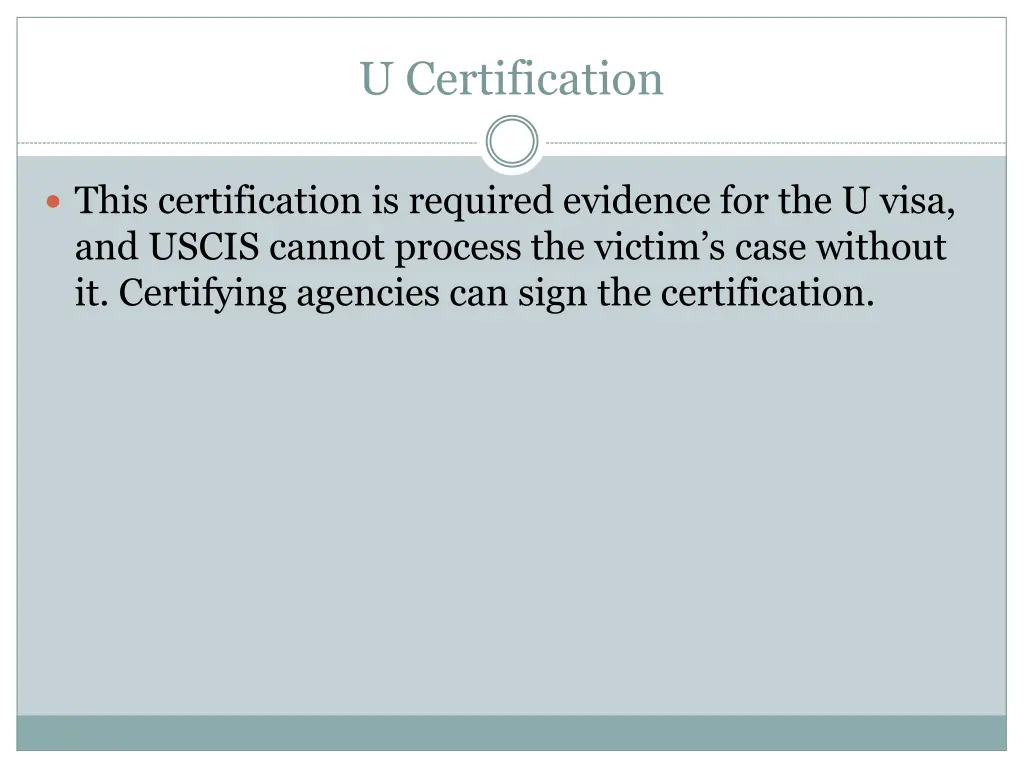 u certification