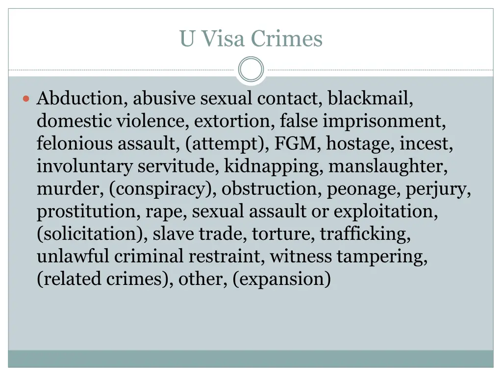 u visa crimes