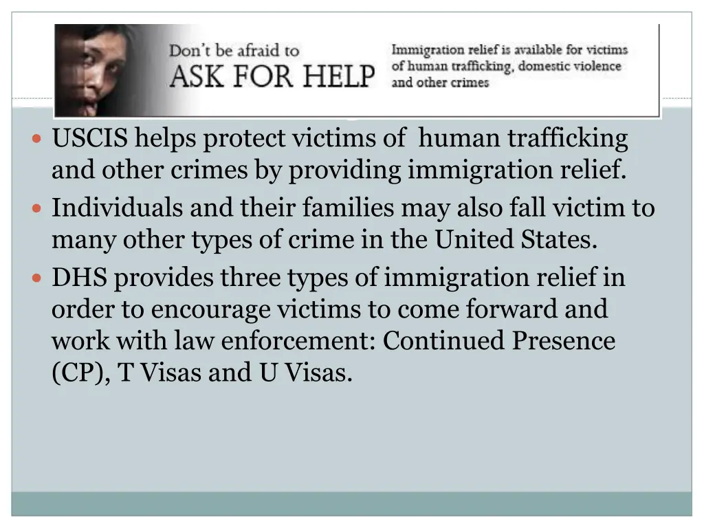 uscis helps protect victims of human trafficking