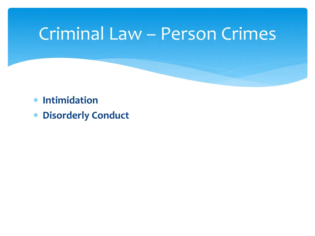 criminal law person crimes