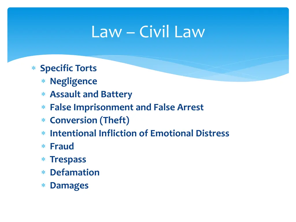 law civil law