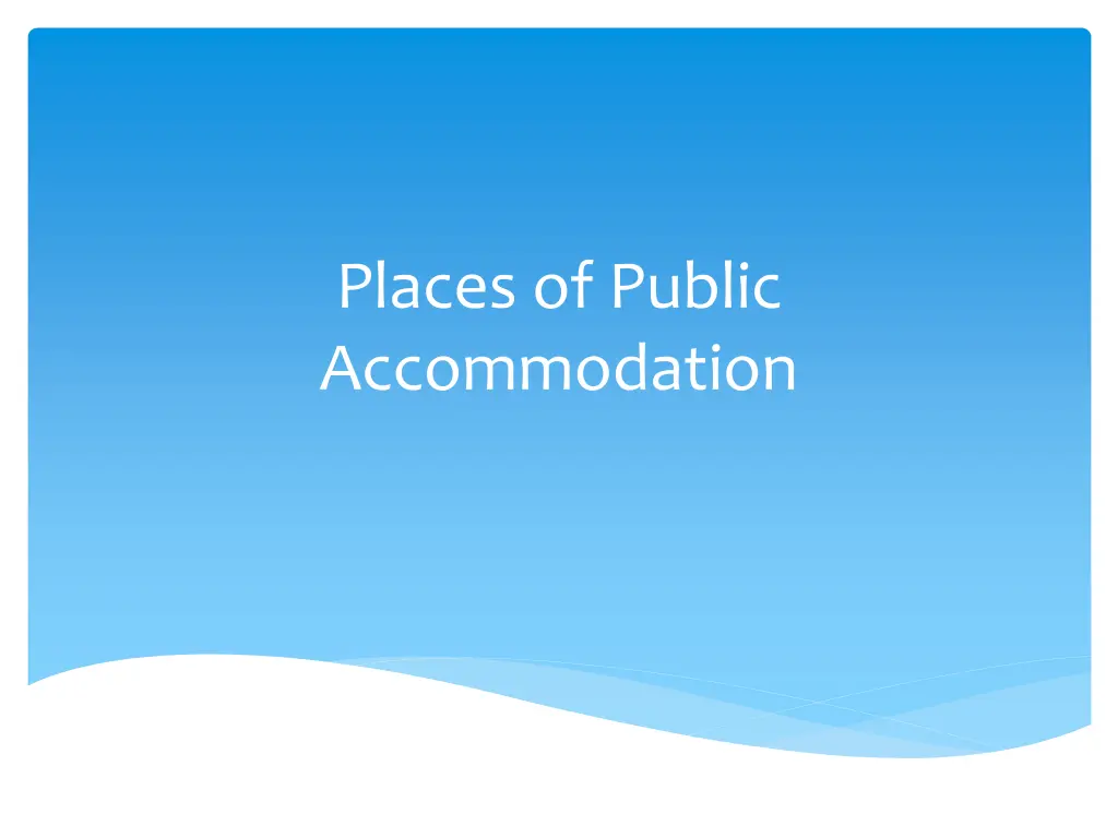 places of public accommodation